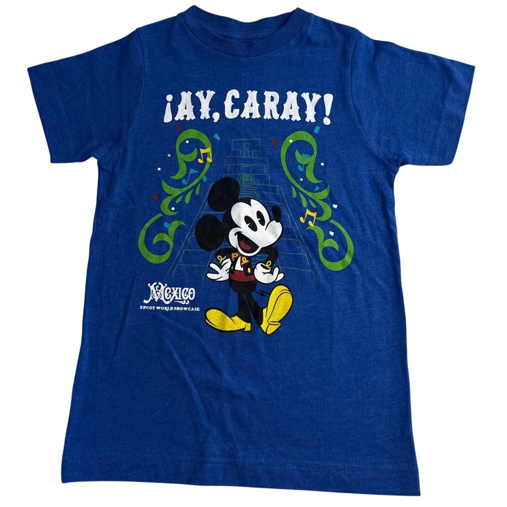 Disney Store Epcot Mickey Mouse Mexican Pavilion Kids Boys T Shirt XS 4T Top